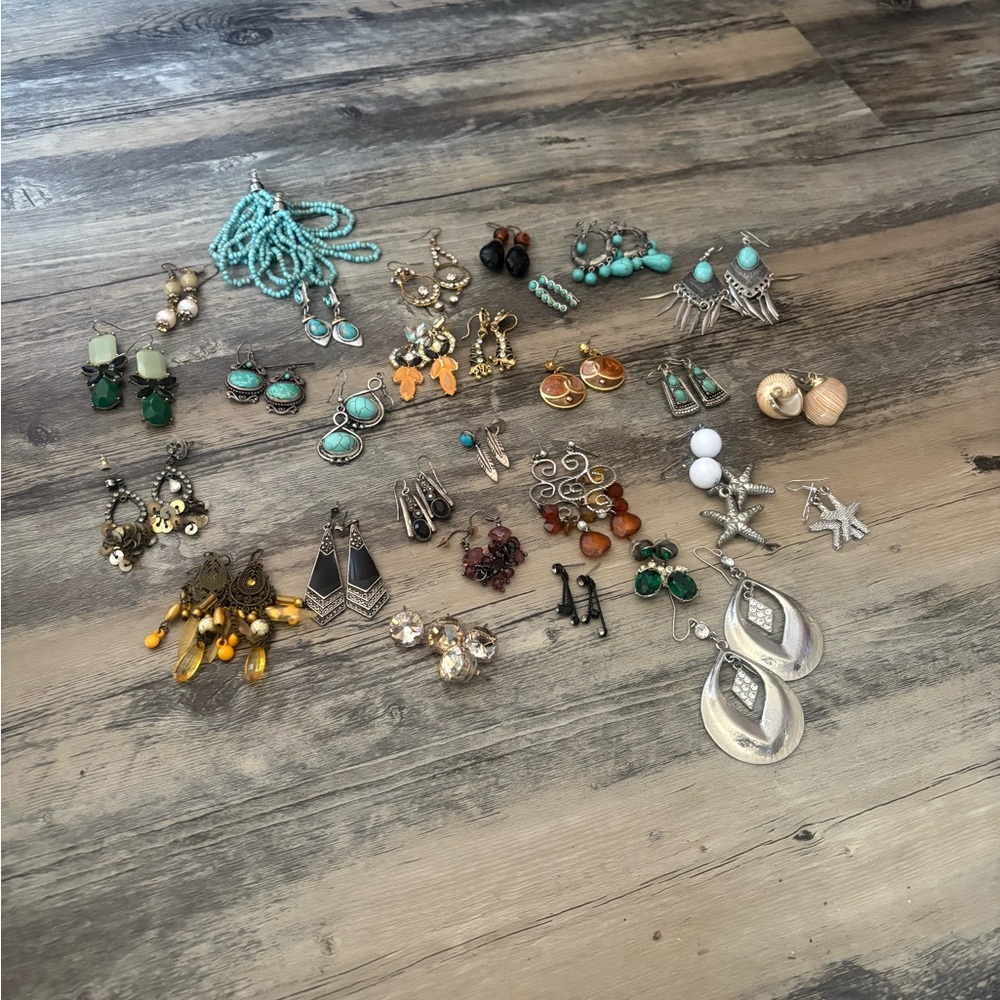 Earring Lot Silver and Gold Jewelry